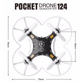 124 RC Drone Micro Pocket Drone 4CH 6Axis Gyro Switchable Controller Mini quadcopter