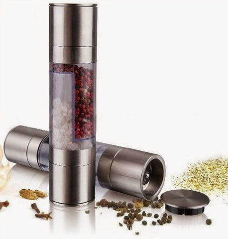 2 In 1 Stainless Steel Manual Pepper Salt Spice Mill