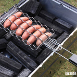 New BBQ Barbecue Sausage Grilling Basket Hot Dog Rack Metal Mesh Baskets Grill Rack Barbecue Baskets Great grill for 6 hot dogs