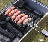 New BBQ Barbecue Sausage Grilling Basket Hot Dog Rack Metal Mesh Baskets Grill Rack Barbecue Baskets Great grill for 6 hot dogs