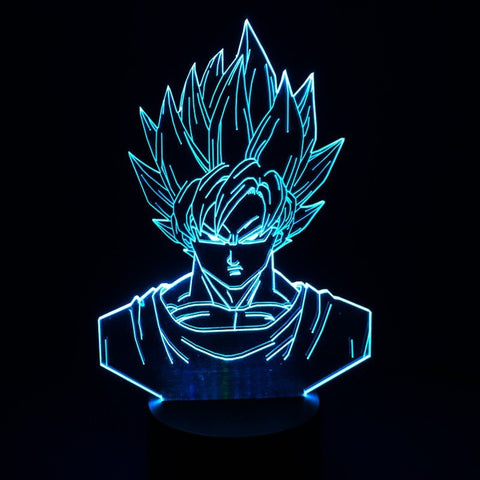 Dragon Ball Z Super Saiyan 3d night lamps