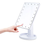 LED Touch Screen Makeup Mirror Professional Vanity Mirror With 22 LED Lights Adjustable 360 Rotating with 10X Magnifier