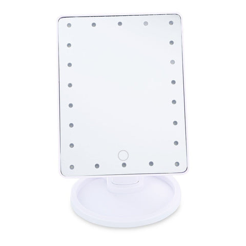 LED Touch Screen Makeup Mirror Professional Vanity Mirror With 22 LED Lights Adjustable 360 Rotating with 10X Magnifier