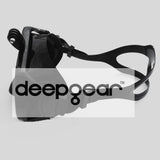 DEEPGEAR CAMERA SCUBA DIVING MASK SNORKEL SET Black silicon