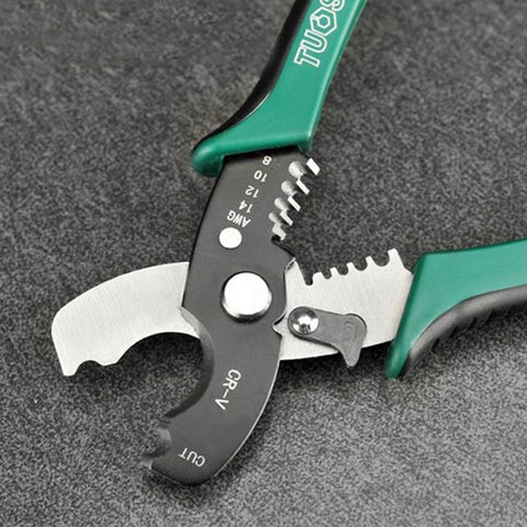 8" Wire Stripper Cable Cutting Scissor Stripping Pliers Cutter 1.6-4.0mm Hand Tools