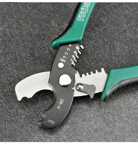 8" Wire Stripper Cable Cutting Scissor Stripping Pliers Cutter 1.6-4.0mm Hand Tools