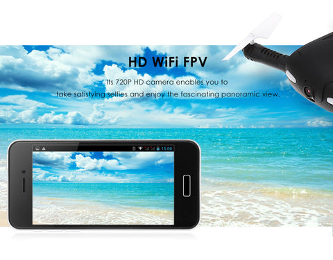 Pocket Selfie Drone JJRC H37 Elfie Foldable Mini Selfie DroneWiFi FPV 720P HD G-sensor