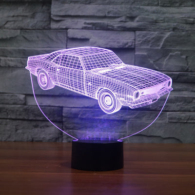 Vintage car 3d night lamp