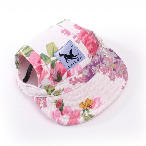 Dog Hat With Ear Holes Summer Canvas  Baseball Cap For Small Pet Dog Outdoor Accessories Hiking Pet Products -10 Styles