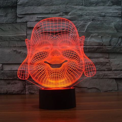 Maitreya Buddha 3D Illusion LED Night Light