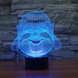 Maitreya Buddha 3D Illusion LED Night Light