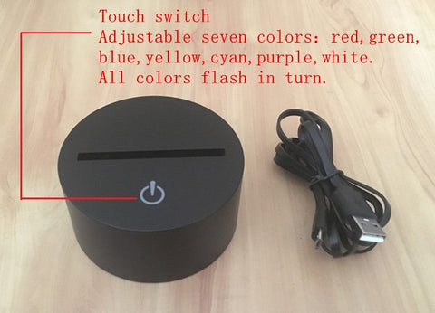 middle finder 3d night lamp