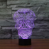 Skeleton Head 3d night lamp