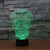 Skeleton Head 3d night lamp