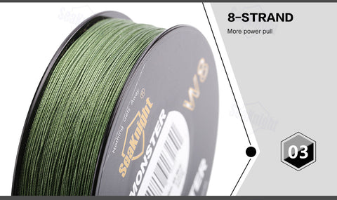 SeaKnight Braid Line 500M 8 Strands 0.16-0.50mm Super Strong Braided Fishing Line For Sea Fishing Wide Angle Technology