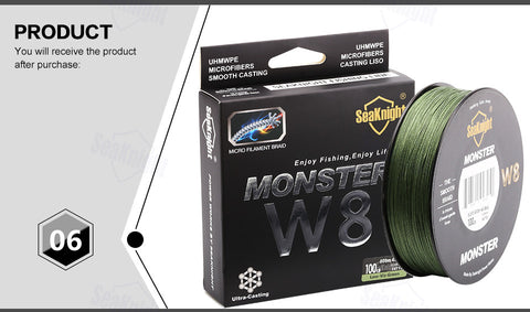 SeaKnight Braid Line 500M 8 Strands 0.16-0.50mm Super Strong Braided Fishing Line For Sea Fishing Wide Angle Technology