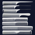 Professional Hair Comb Hard Carbon Flat Head Antistatic Cutting Combs for Salon Styling