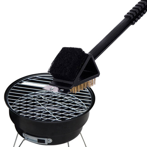 3-in-1 Stain Steel Bristle Brush Bbq Grill Steel Scraper