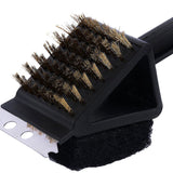 3-in-1 Stain Steel Bristle Brush Bbq Grill Steel Scraper