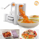 3 Cutting Blades Spiral Slicer Veggie Pasta Spaghetti Maker with Suction Base