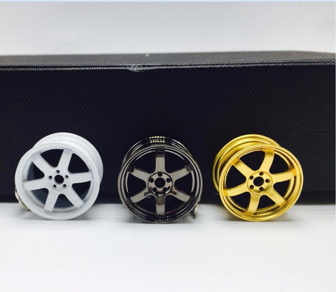 Te37 Metal Zinc Alloy Wheel Rim Tuning Keychain