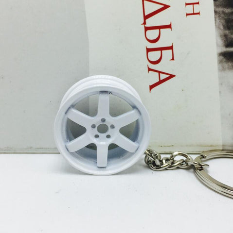 Te37 Metal Zinc Alloy Wheel Rim Tuning Keychain