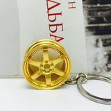 Te37 Metal Zinc Alloy Wheel Rim Tuning Keychain