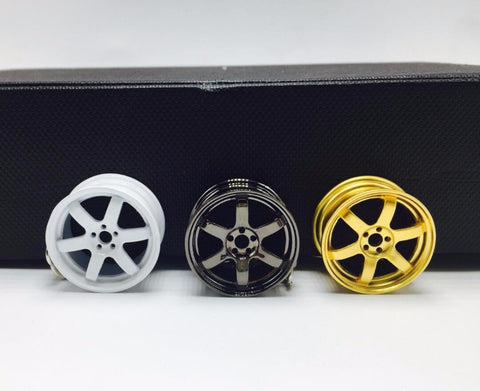 Te37 Metal Zinc Alloy Wheel Rim Tuning Keychain