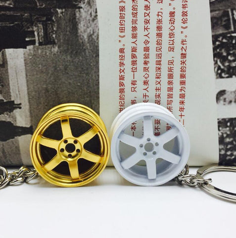 Te37 Metal Zinc Alloy Wheel Rim Tuning Keychain