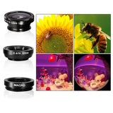 5in1 12X Zoom Camera Telephoto Lens Phone Telescope 3in1 Clip on Lens Kit Wide Angle Fish Eye Macro