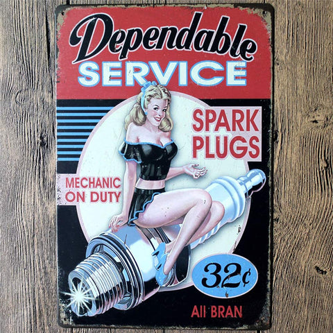 Car Repair Tools Metal Signs