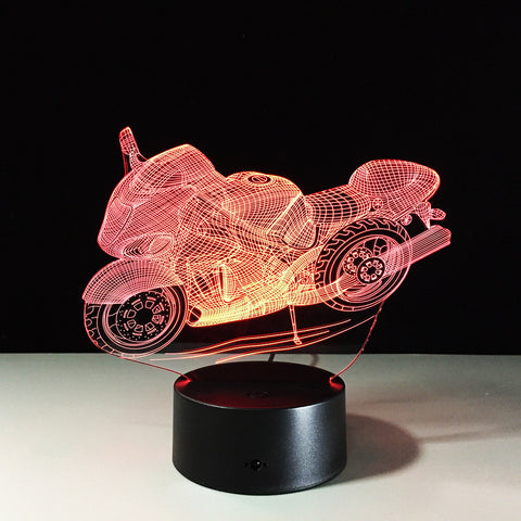 7 Colors Changing 3d Light display motorcycle