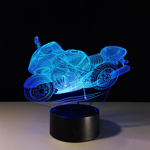 7 Colors Changing 3d Light display motorcycle