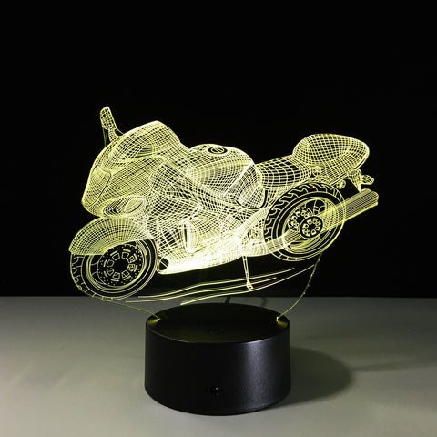 7 Colors Changing 3d Light display motorcycle