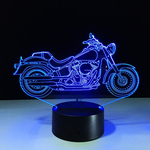 7 Colors Changing 3d Light display motorcycle