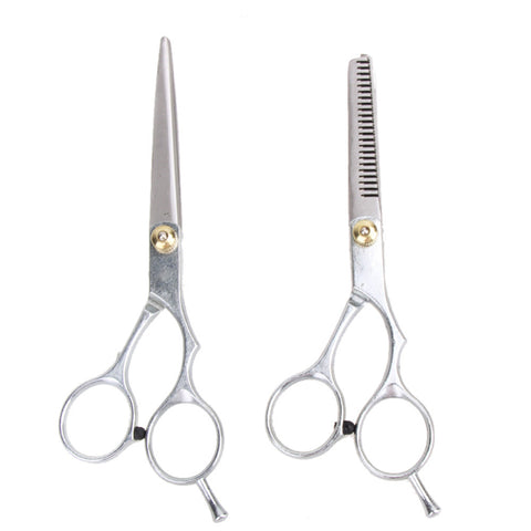 2pcs Professional Barber Hair Scissors 5.5/6.0 inch Cutting Thinning Scissors Shears Hairdressing Stainless steel