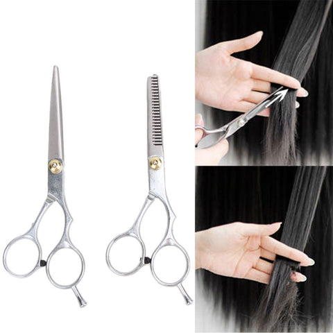 2pcs Professional Barber Hair Scissors 5.5/6.0 inch Cutting Thinning Scissors Shears Hairdressing Stainless steel