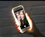 LED Flash Light Selfie TPU PC Case For iPhone 7 Case 6 6s Plus Luxury Glowing