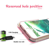 LED Flash Light Selfie TPU PC Case For iPhone 7 Case 6 6s Plus Luxury Glowing