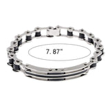 Stainless Steel Rubber Bike Bicycle Chain Bracelet