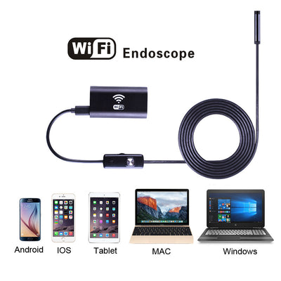 IOS Android Wifi Endoscope with 8mm Lens 6 LED Waterproof