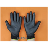 12 Pairs New Work Safety Gloves Nylon Knitted Gloves With PU Coated