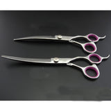 Professional Shears Dog Pet Scissors Grooming 7"Curved+6"Thinning+7"Straight+Comb+Case Polishing