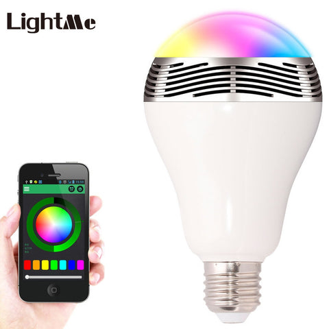 Lightme Intelligent E27 6W RGB LED Bulb Bluetooth Smart Lighting Lamp Colorful Dimmable Speaker Lights