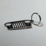 Stainless Steel grill KeyChain Key Ring for Jeep Grill