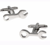 Wrench Cuff Links Silver Color