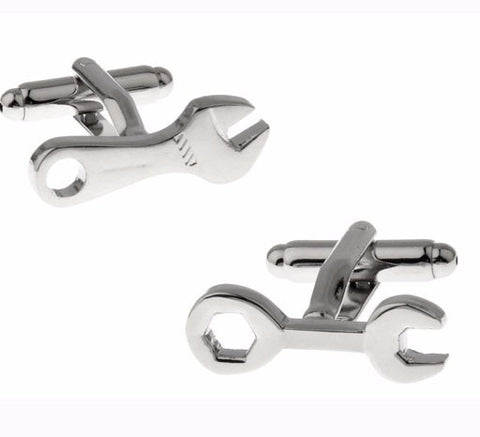 Wrench Cuff Links Silver Color