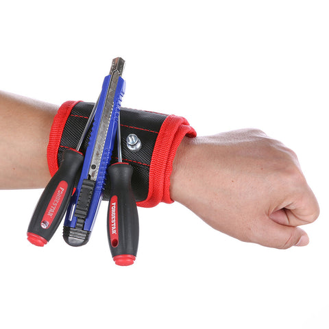 Magnetic Wristband with Strong Magnets for Holding Screws, Nails, Drill Bits Great for Your Tool Bag, Perfect for Auto Repair