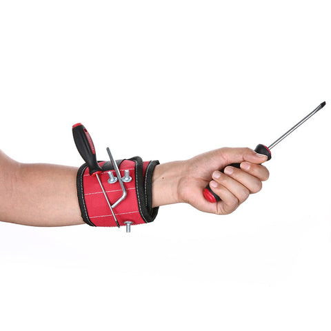 Magnetic Wristband with Strong Magnets for Holding Screws, Nails, Drill Bits Great for Your Tool Bag, Perfect for Auto Repair