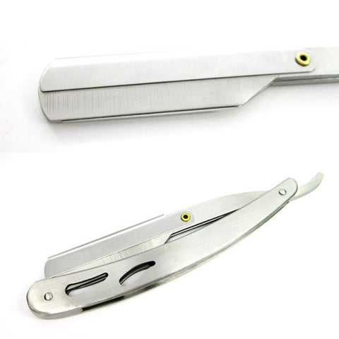 Barber Straight Edge Razors Blade Stainless Steel Folding Shaving Knife 1Pcs